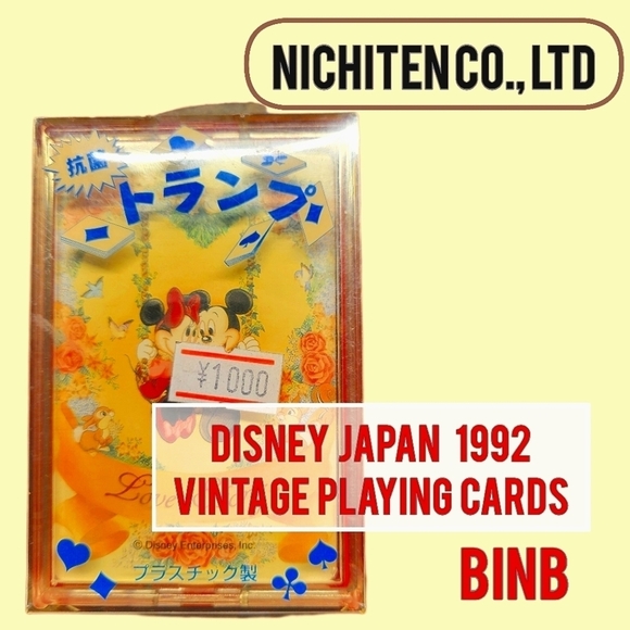 DISNEY JAPAN 1992 NICHITEN VINTAGE MICKEY MINIE PLAYING CARDS [BNIB] - Picture 1 of 14